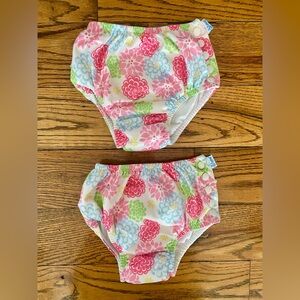 Green Sprouts Floral Kids Swim Diaper Cover Bundle - 4T